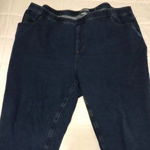 Catherines Blue Jean Color Capri Knit 3x